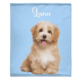 Custom Pet Blanket Using Pet Photo + Name Custom Pet Blanket - Gift for Pet Lover - Lovscape